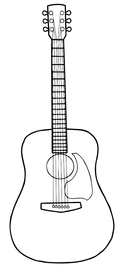 Simple Guitar clipart