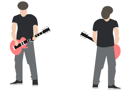 Simple guitarrist clipart