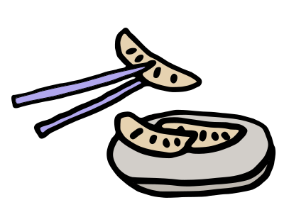 Simple Gyoza clipart