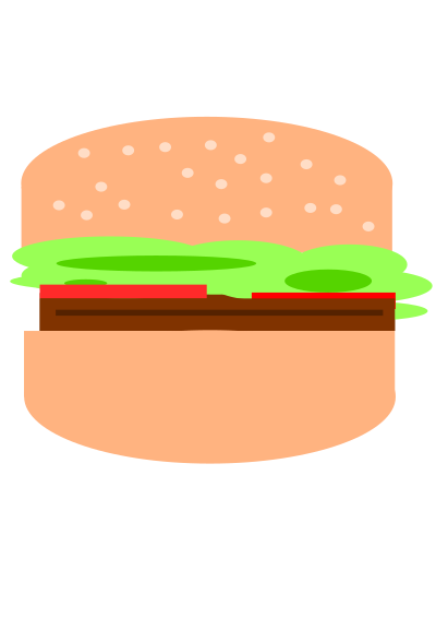 Simple hamburger clipart