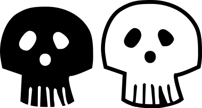Simple Hand-Drawn Skulls clipart
