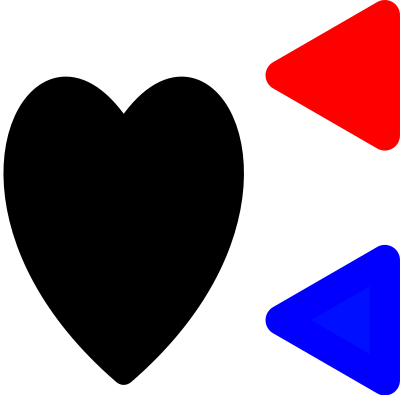 Simple heart rate icon with min/max indicator clipart