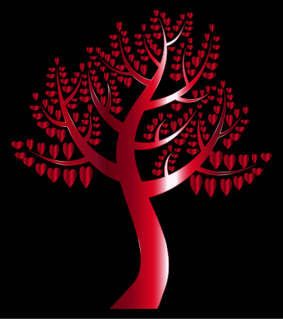Simple Hearts Tree 11 clipart