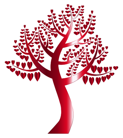 Simple Hearts Tree 11 No Background clipart