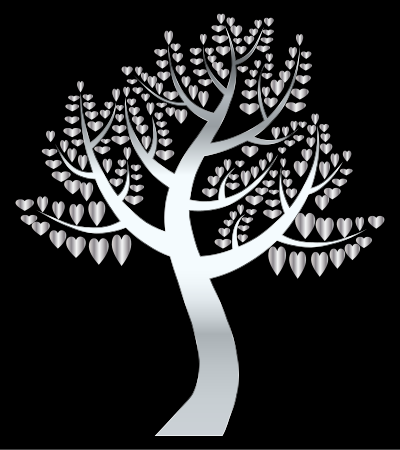 Simple Hearts Tree 13 clipart