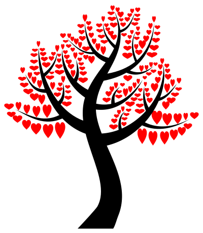 Simple Hearts Tree clipart