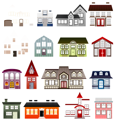 Simple Houses clipart