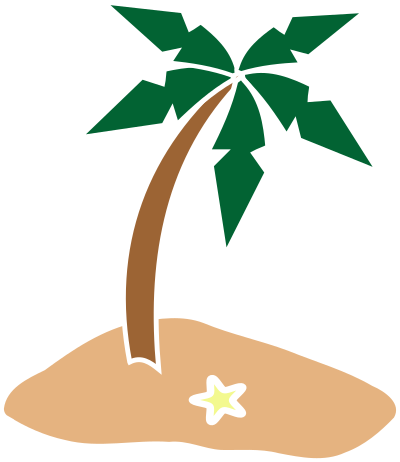 Simple island clipart