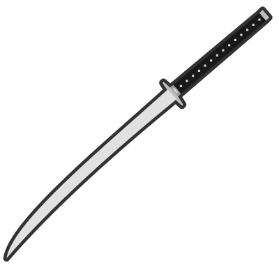 Simple Katana Cartoon Look clipart