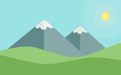 Simple landscape clipart