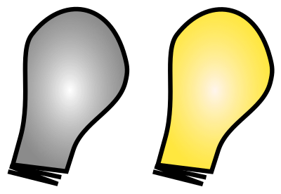 Simple Light Bulb on/off clipart