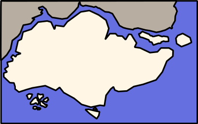 Simple Map of Singapore clipart
