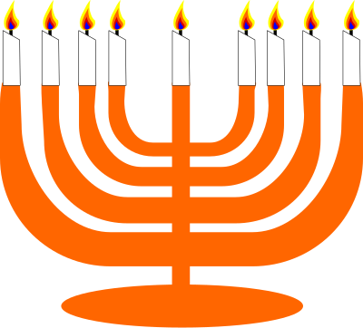 Simple Menorah For Hanukkah clipart