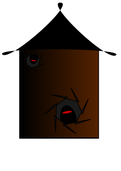 Simple ninja house clipart