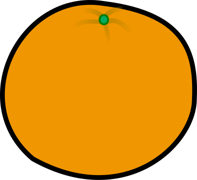 Simple orange clipart