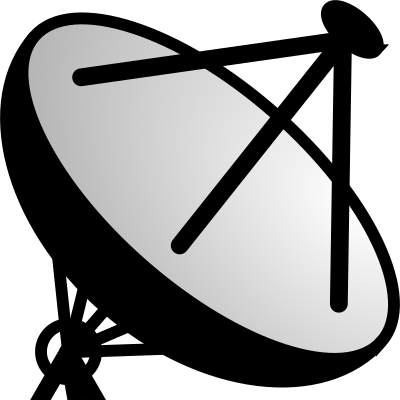 Simple parabolic antenna dish clipart