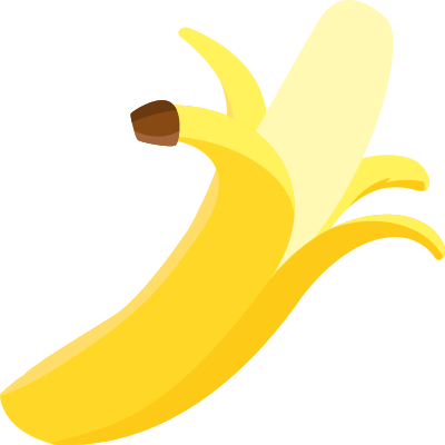 Simple Peeled Banana clipart