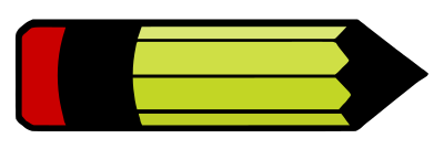Simple Pencil colorized clipart