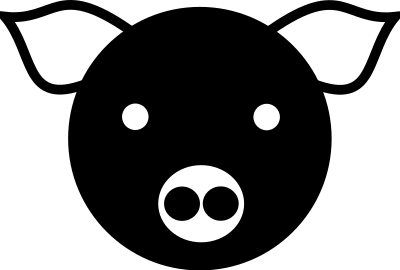 Simple pig clipart