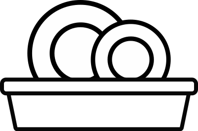 Simple Plates in a Tray clipart