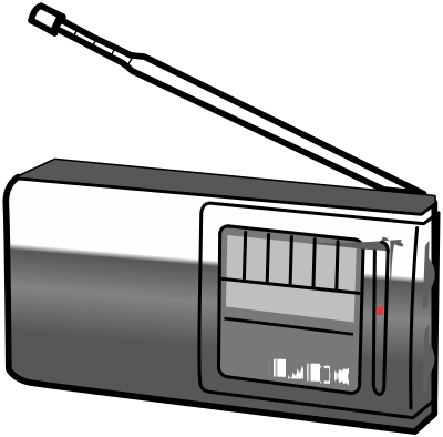 Simple portable radio clipart