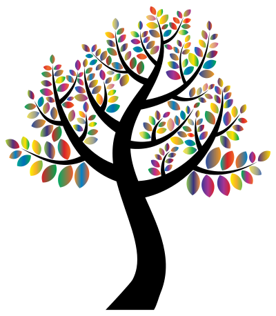 Simple Prismatic Tree 2 clipart