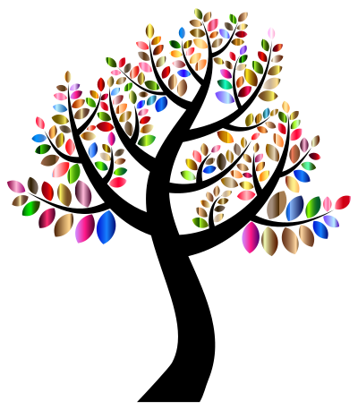 Simple Prismatic Tree clipart