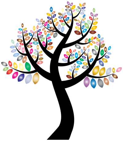 Simple Prismatic Tree 3 clipart