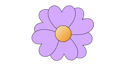 Simple-purple-flower clipart
