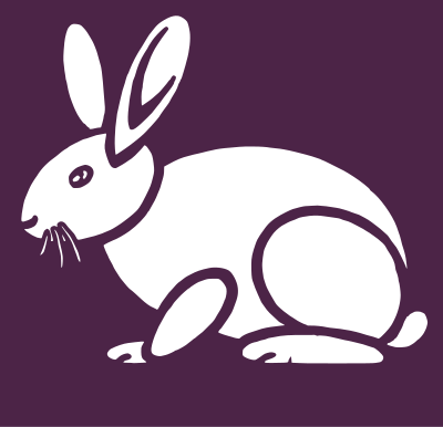 Simple Rabbit Purple clipart