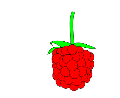 Simple raspberry clipart