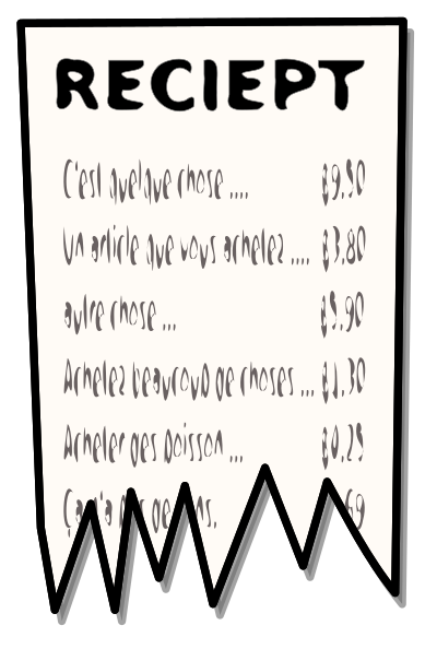 Simple Receipt clipart