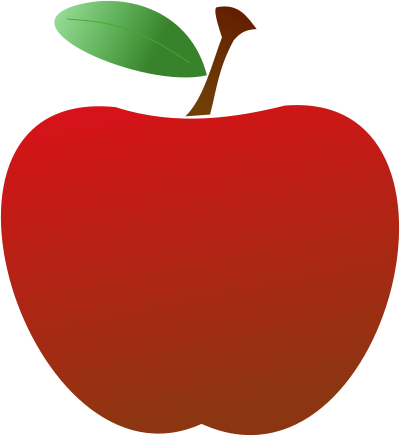 Simple Red Apple clipart