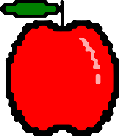 Simple red apple clipart