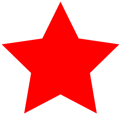 Simple red star clipart