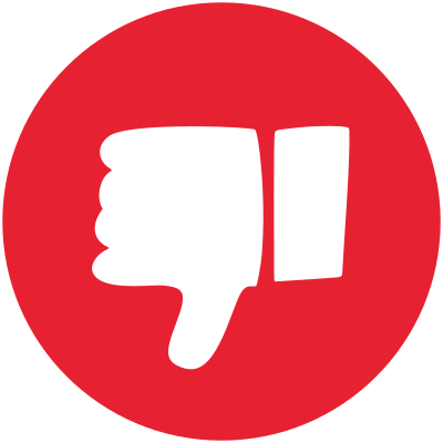 Simple Red Thumbs Down Circle clipart