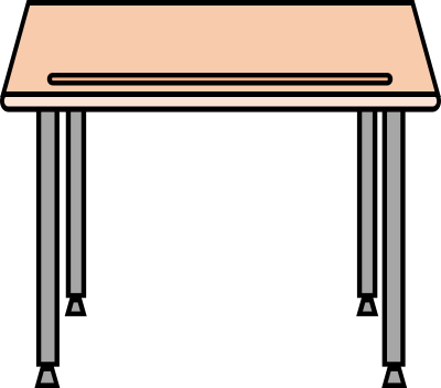 Simple school desk clipart