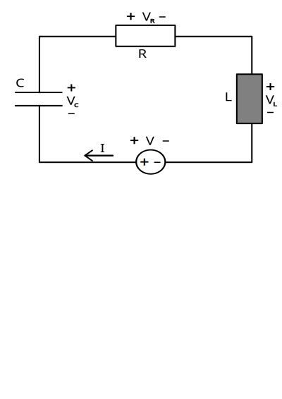 Simple serial electric circuit clipart