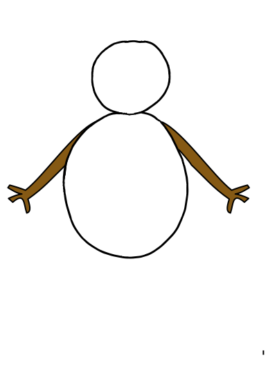 Simple snowman clipart