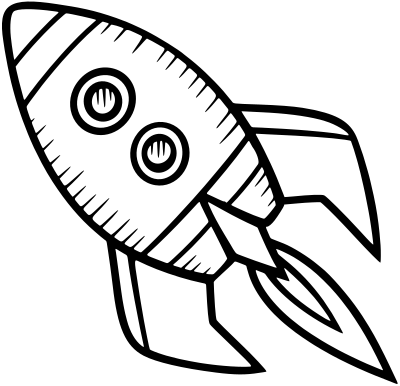 Simple spaceship 2 clipart