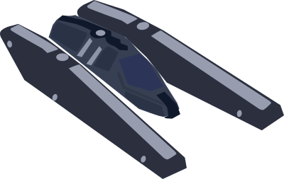 Simple spaceship sketch clipart