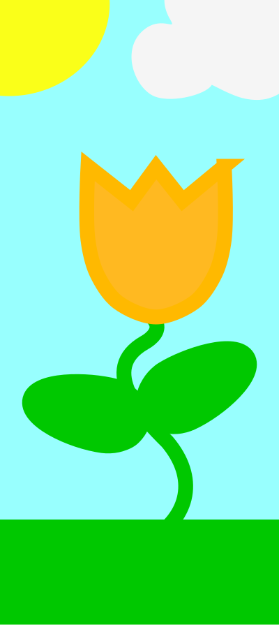 Simple spring scene clipart