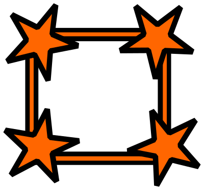 Simple Star Cornered Frame clipart