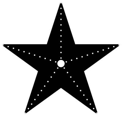 Simple Starfish Inverse clipart