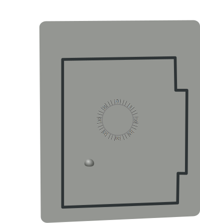 Simple strongbox clipart