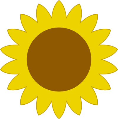 Simple sunflower clipart