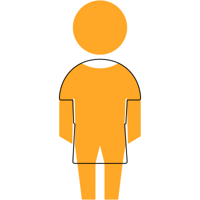 Simple transgender child or boy symbol clipart