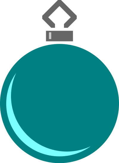 Simple tree bauble 1 (colour) clipart