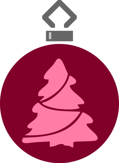 Simple tree bauble 11 (colour) clipart