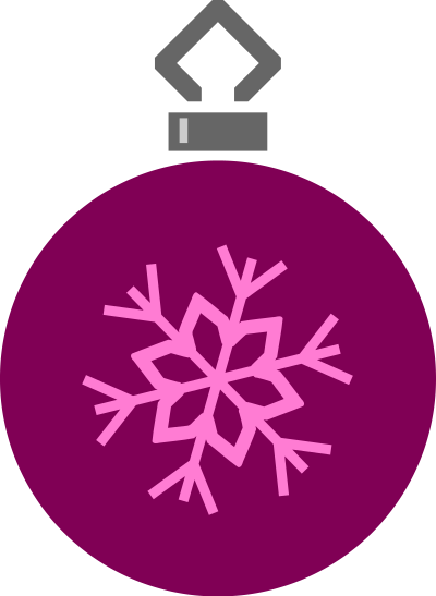 Simple tree bauble 12 (colour) clipart